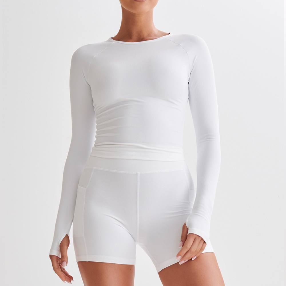 Meshki White Long Sleeve Top - XXL